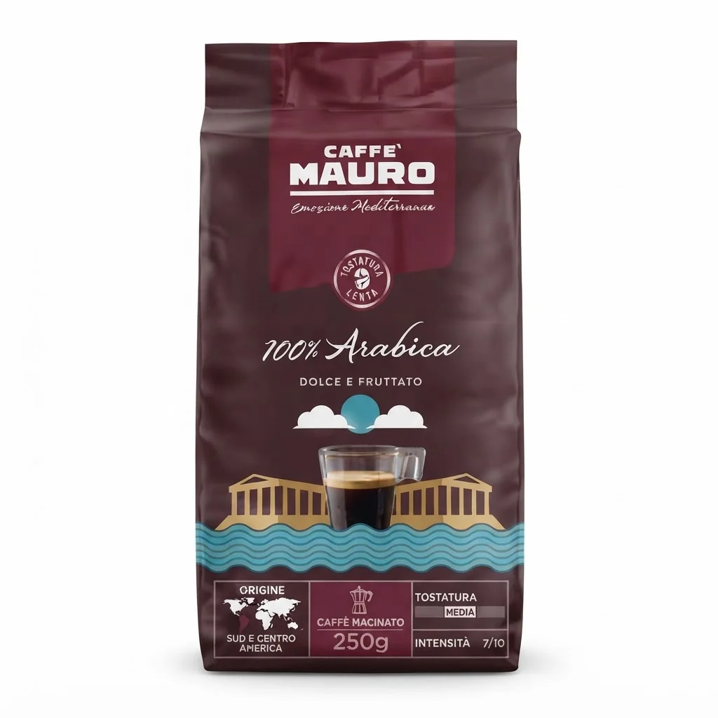 Caffè Mauro 100% Arabica 250 г Мелена / 100% Арабіка