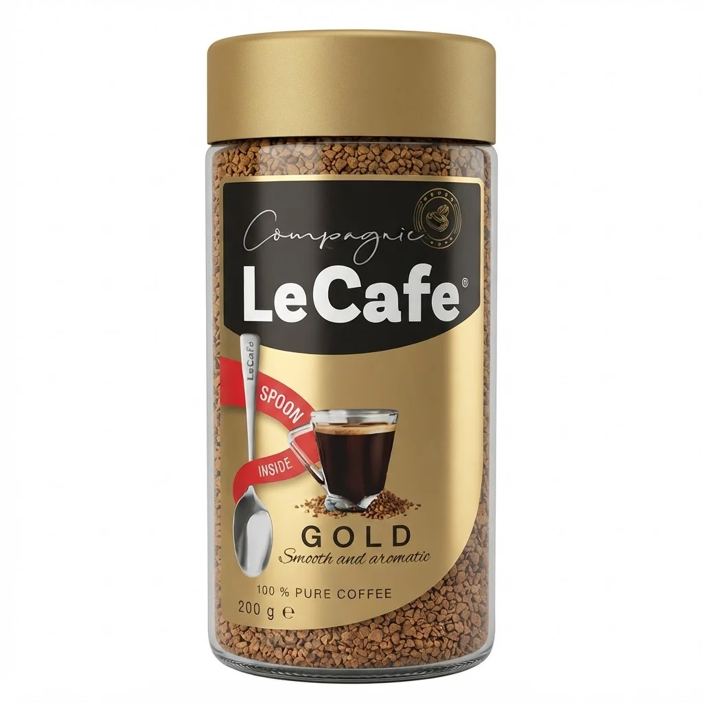 Le Cafe Gold наборі з фірмовою ложкою 200 г Розчинна / Голд